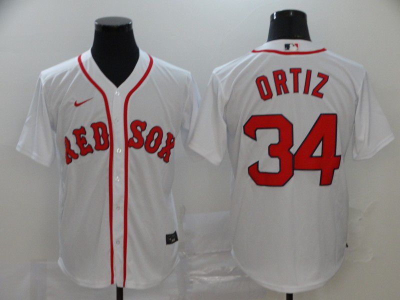Men Boston Red Sox #34 Ortiz White Nike Game MLB Jerseys